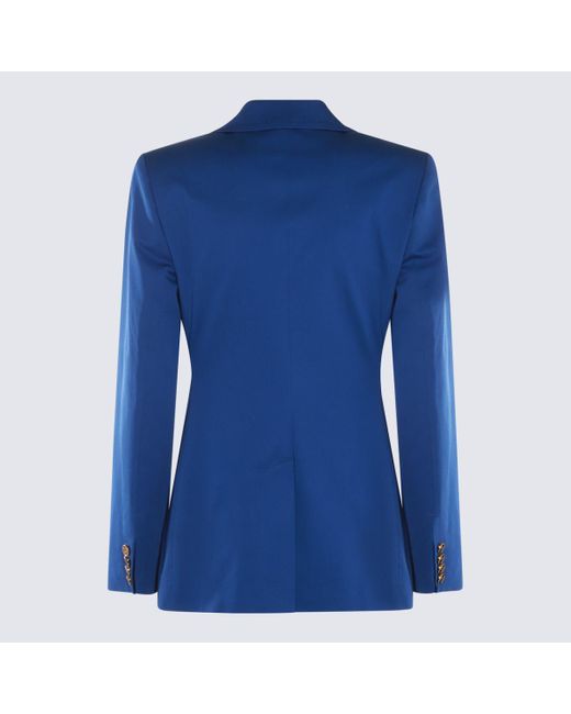 Etro Blue Cobalt Cotton Blend Blazer