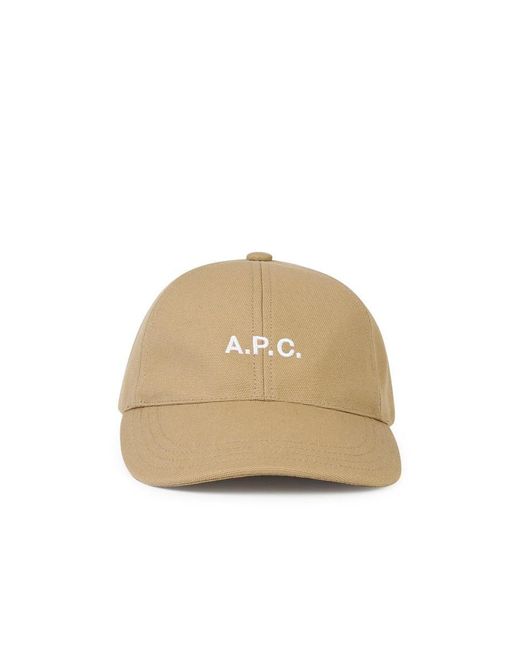 A.P.C. Natural 'Charlie' Cotton Cap for men