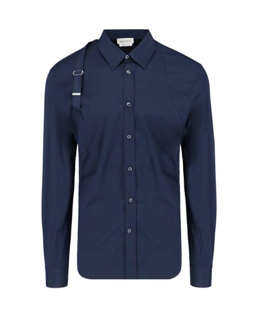 Alexander McQueen Blue Herness Selvedge Shirt for men