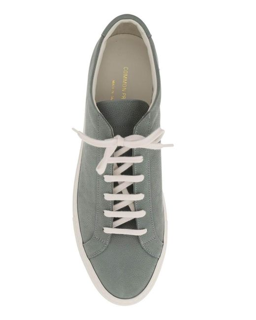 Common Projects Green Original Achilles Leather Sneakers