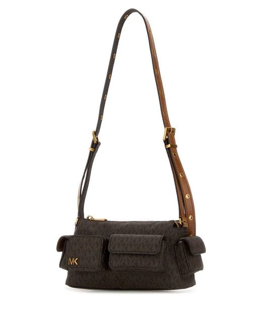 MICHAEL Michael Kors Black Printed Canvas Dakota Crossbody Bag