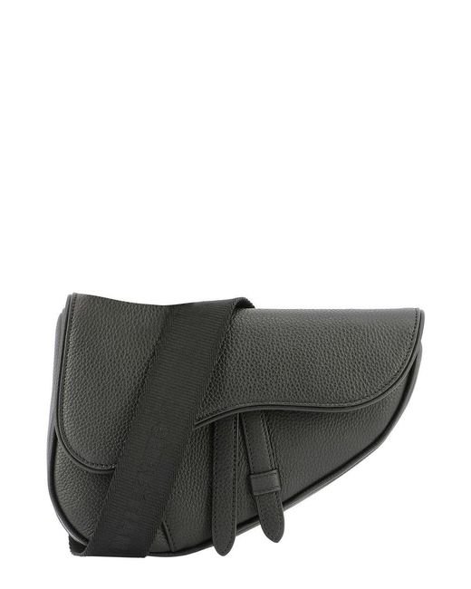 Dior Black "Mini Saddle" Shoulder Bag for men