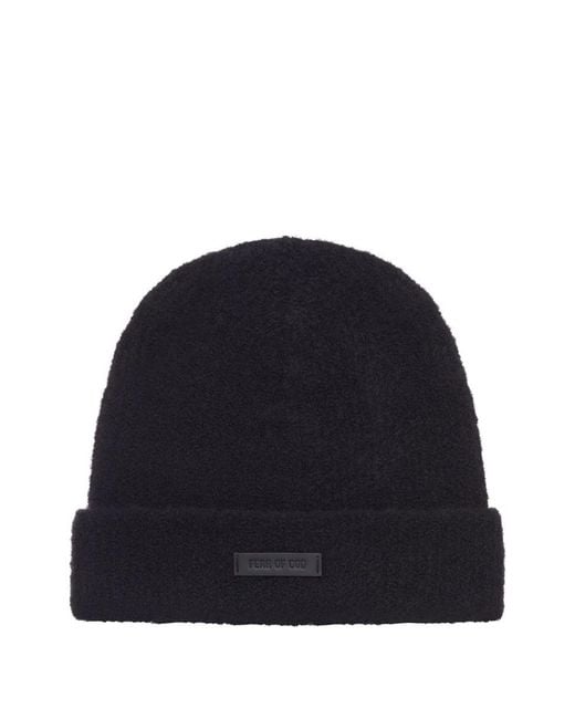 Fear Of God Blue Boucle Knit Beanie Accessories for men