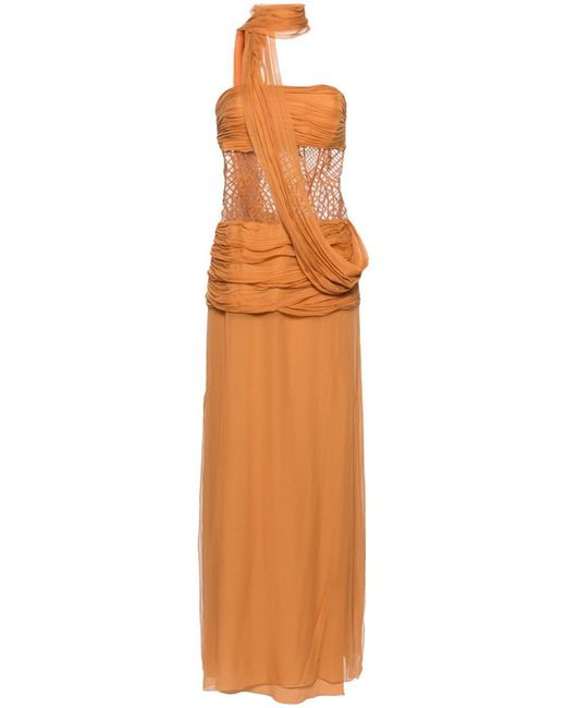 Alberta Ferretti Orange Party Dresses