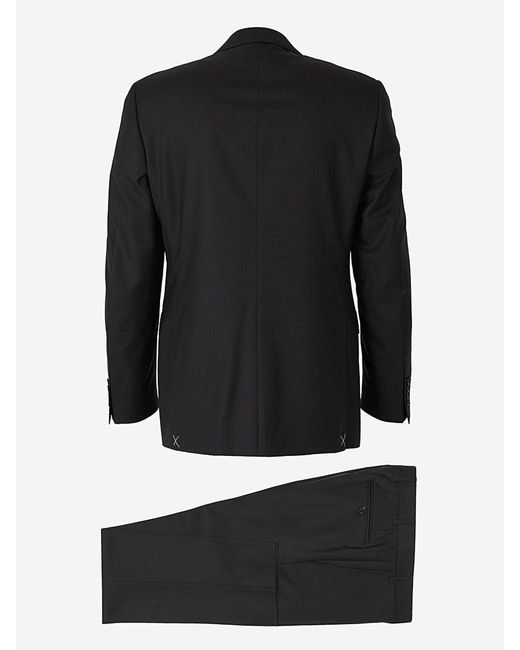Canali Black Wool Suit for men