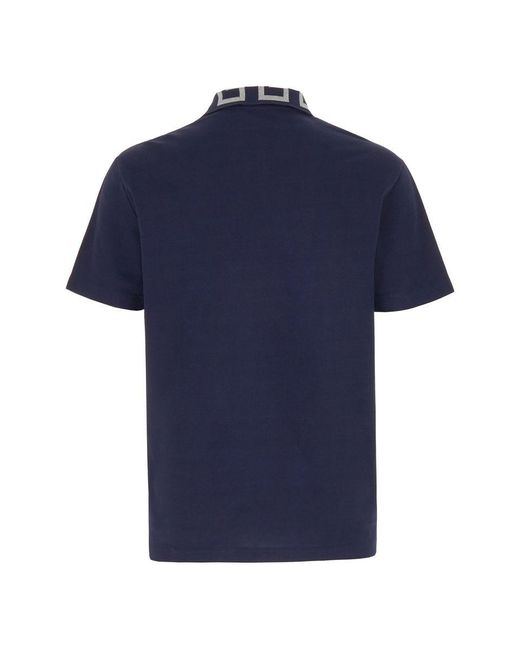 Versace Blue Greca Polo Shirt for men