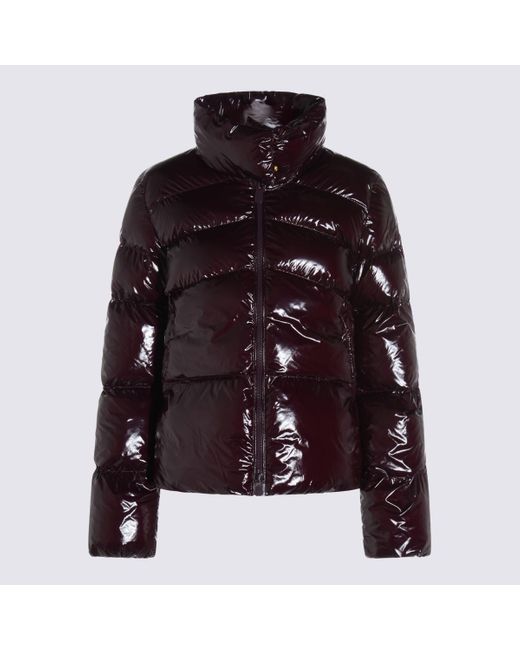Pinko Women's Black Burgundy Down Jacket