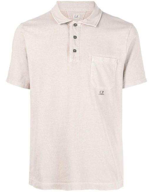 C P Company Natural Short-sleeve Polo Shirt for men