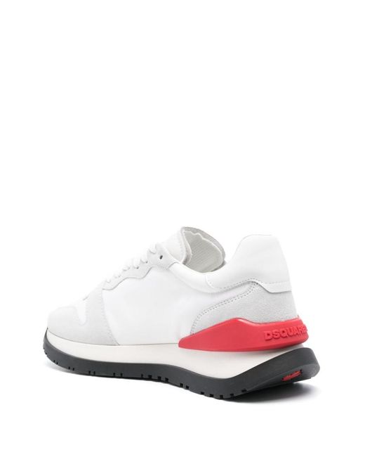 DSquared² White Icon Running Panelled Sneakers for men