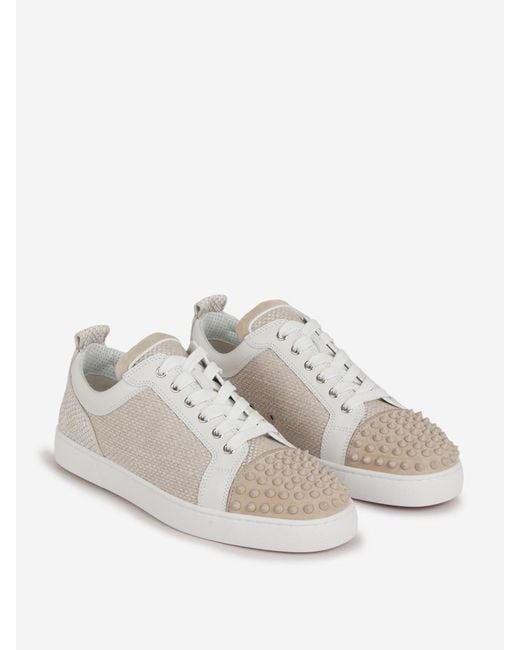 Christian Louboutin White Louis Junior Spikes Sneakers for men