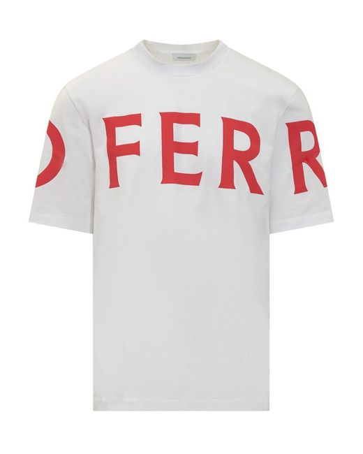 Ferragamo White Manifesto T-shirt for men