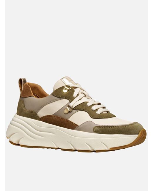 Geox Natural Diamanta Platform Sneakers