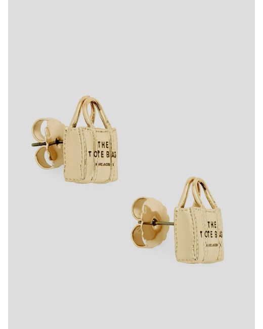 Marc Jacobs Metallic The Tote Bag Stud Earrings