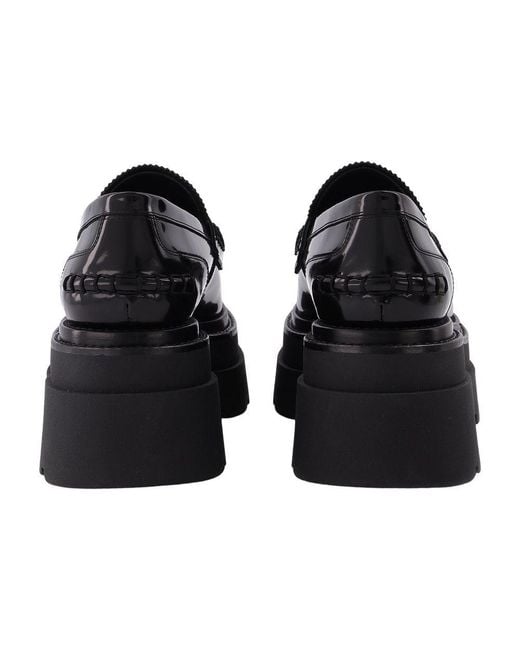 Alexander Wang Black Carter 75 Platform Loafers