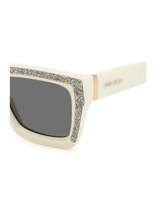 Jimmy Choo White Megs/S Sunglasses