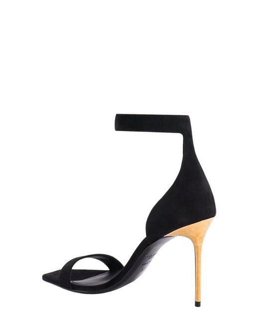 Balmain Black Suede Sandals With 110 Mm Strap