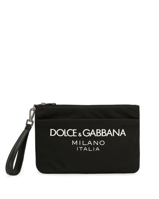 Dolce & Gabbana Black Nylon Pouch for men