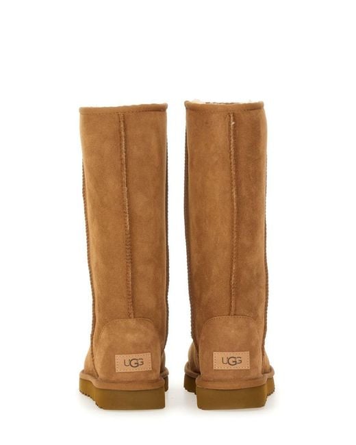 Ugg Brown Classic Tall Boots With Suede-Like Exterior