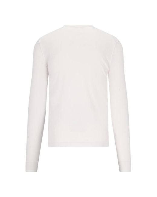 Tom Ford White Henley Shirt for men