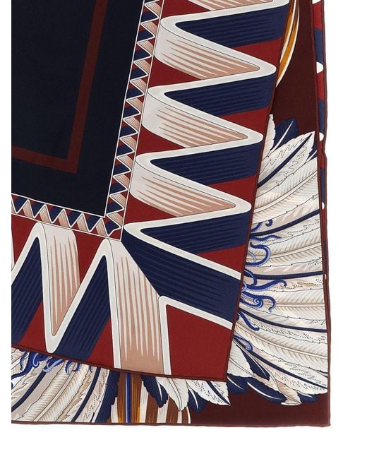 Ferragamo Blue 'giada' Scarf