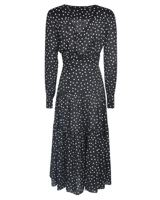 Pinko Black Dotted Print Dress