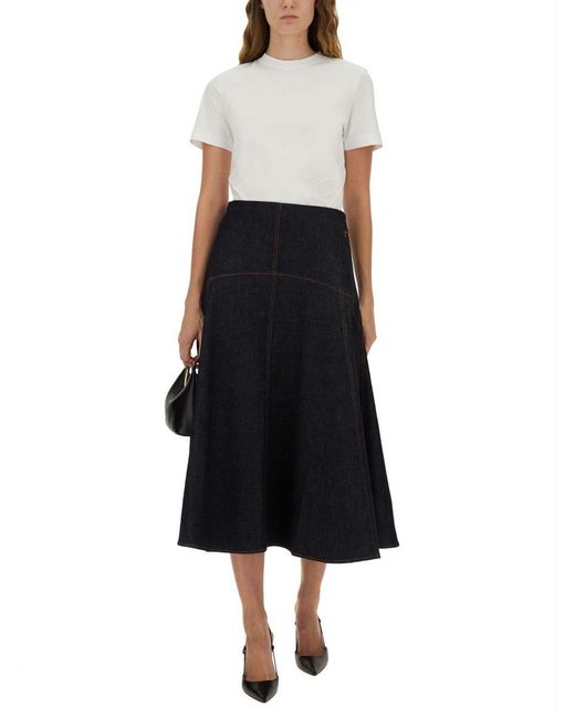 Jacquemus Black "De-Nîmes Triangle" Denim Skirt