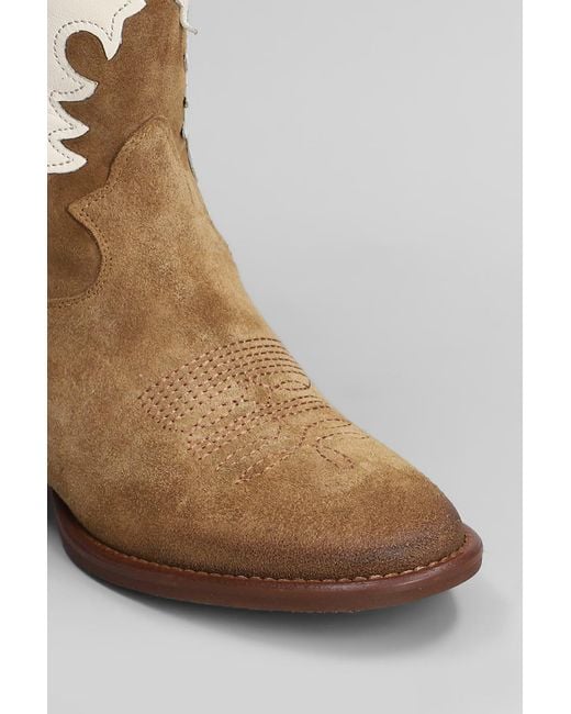 GISÉL MOIRÉ Brown Kansas Texan Boots