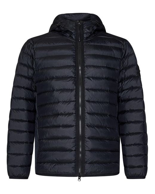 Stone Island Blue Down Jacket for men