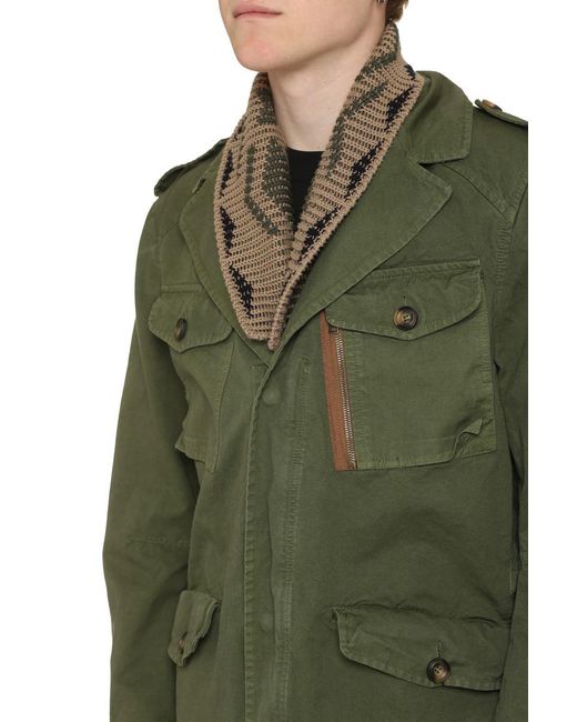 Bazar Deluxe Green Durango Unlined Cotton Jacket for men