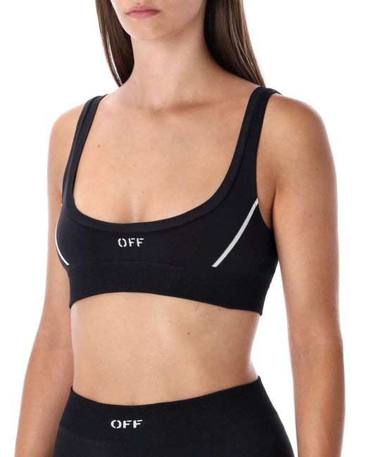 Off-White c/o Virgil Abloh Black Off Stamp Seamless Logo Bra
