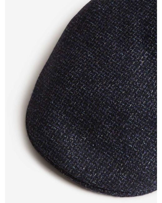 Borsalino Blue Wool Knit Beret for men