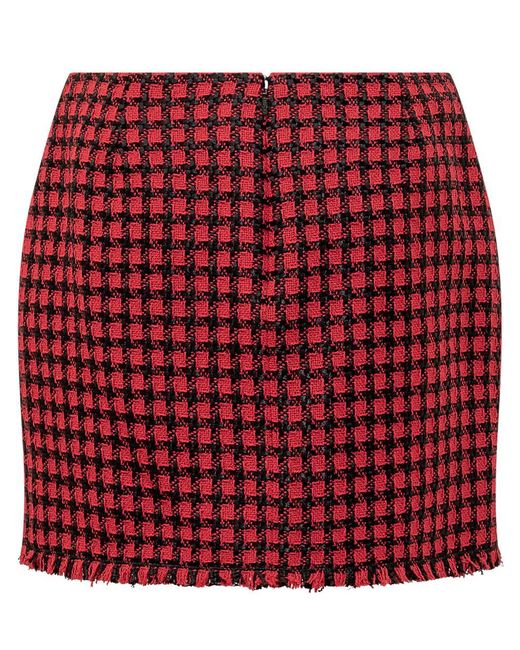 Versace Red Skirt Windowpane