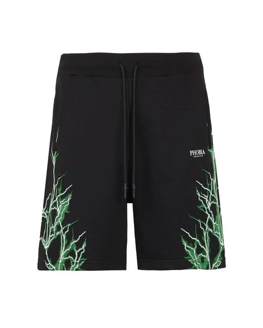 PHOBIA ARCHIVE Black Bermuda for men