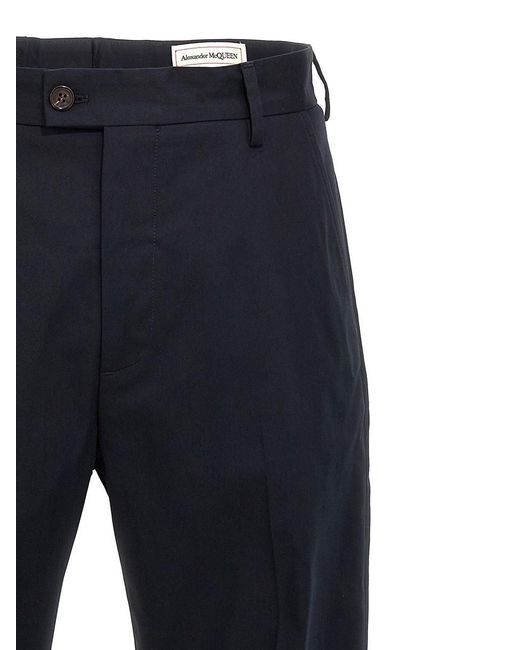 Alexander McQueen Blue 'Camera Strap Chino' Trousers for men