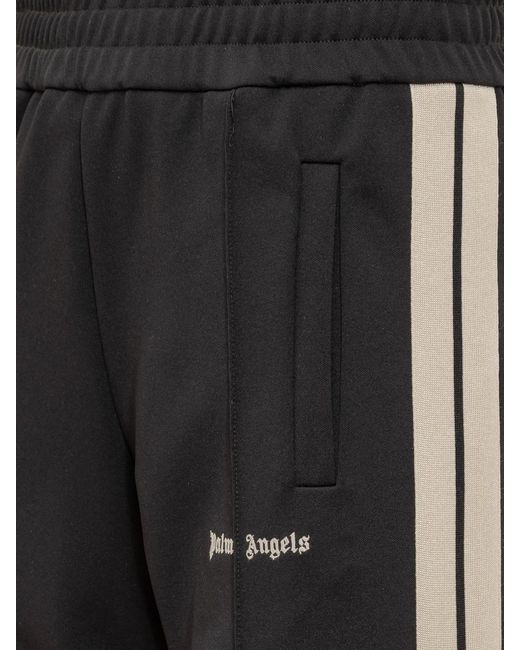 Palm Angels Black Track Logo Pants for men