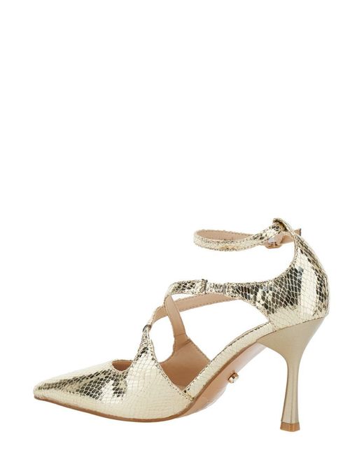 Twentyfourhaitch Metallic Patent Leather Stiletto Mules