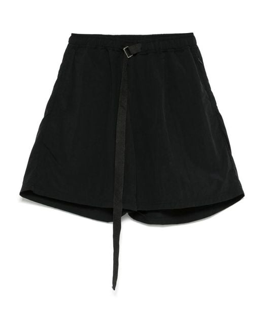 Paura Black Harlem Elastic Waistband Shorts Clothing for men