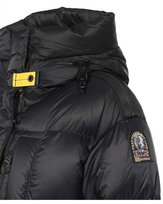 Parajumpers Black Eira Long Hooded Down Jacket