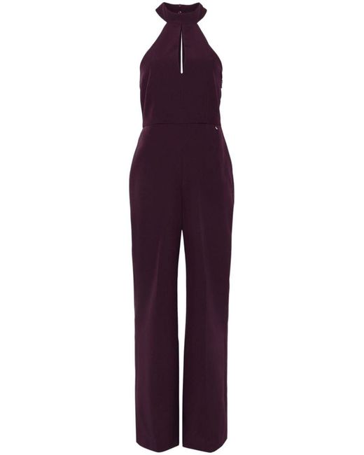 Liu Jo Purple Slim-Fit Tailored Trousers