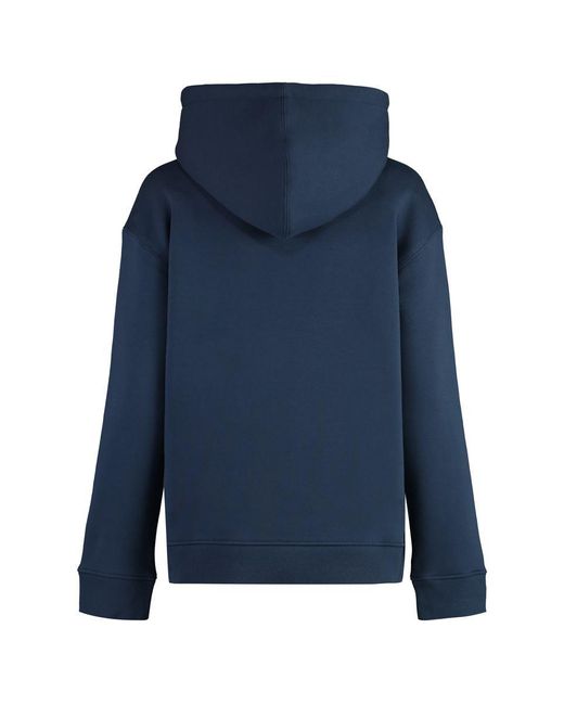 Max Mara Blue Jersey Sweatshirt With Embroidery