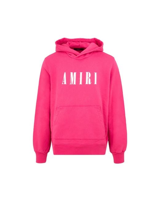 Amiri Pink Core Ogo Hoodie for men