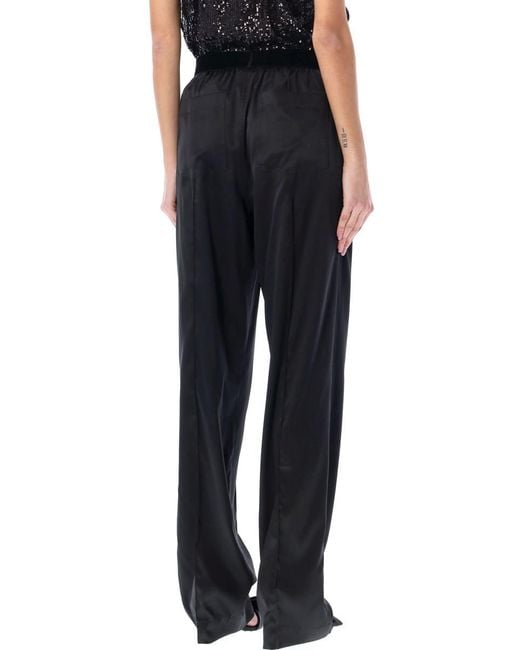 Tom Ford Black Silk Satin Pijama Pant