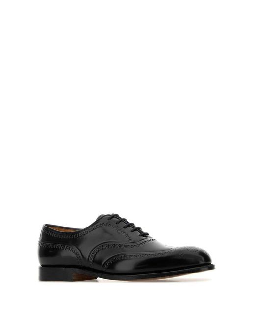 Church's Black Leather Lace-Up Shoes for men