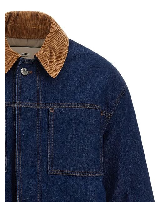 AMI Blue 'worker' Jacket for men