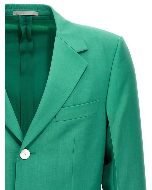 Lanvin Green Single-breasted Blazer Jackets for men