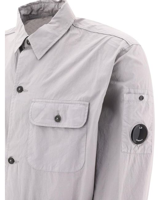 C P Company Gray Shirt With Pockets for men