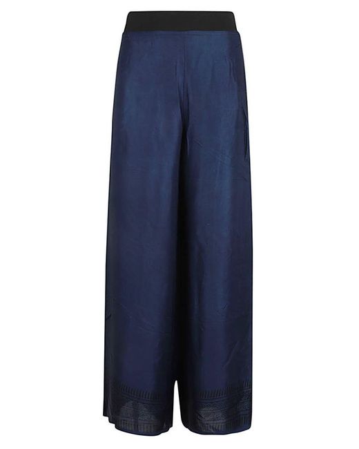 OBIDI Blue Silk Trousers