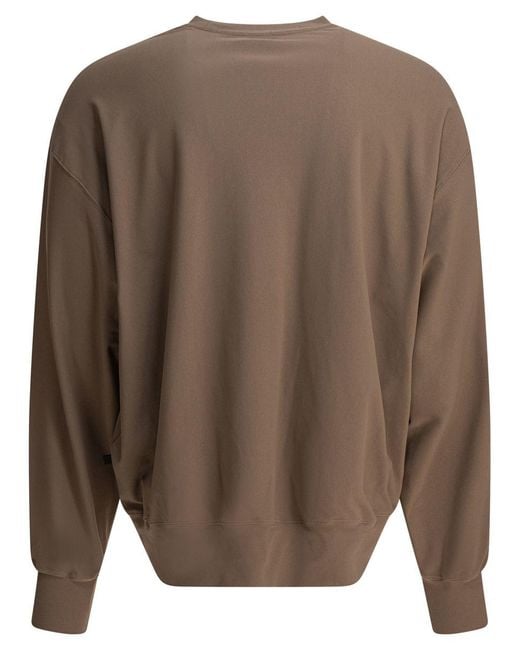 DAIWA PIER 39 Brown Crewneck Sweatshirt for men