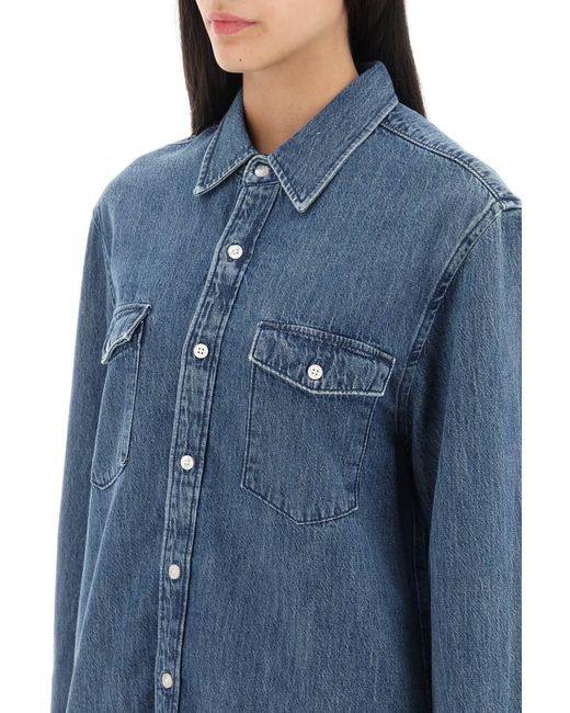 Wardrobe NYC Blue Denim Shirt