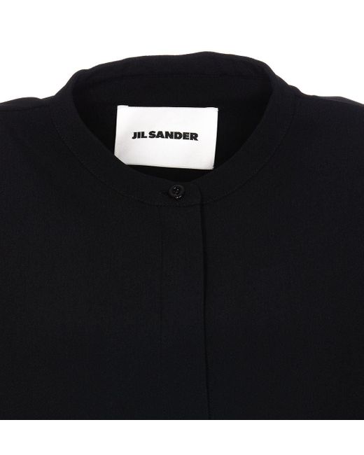 Jil Sander Black Viscose Blend Shirt